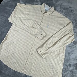 Columbia Sportswear Co Men's XXL Brown Plaid Button Down Long Sleeve Dress Shirt